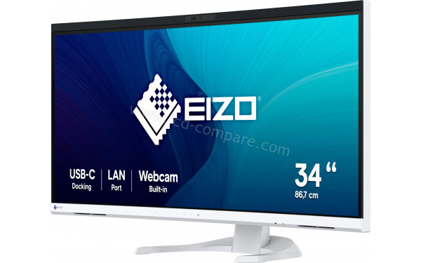EIZO FlexScan EV3450XC-WT - Vue 3/4 droite