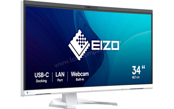 EIZO FlexScan EV3450XC-WT - Vue 3/4 gauche