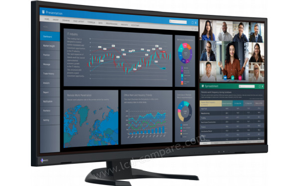 EIZO FlexScan EV3851X-BK - Vue 3/4 gauche