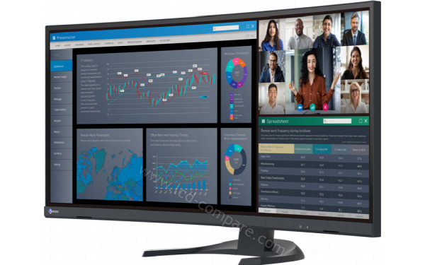 EIZO FlexScan EV3851X-BK - Vue 3/4 droite