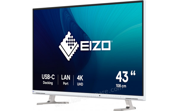 EIZO FlexScan EV4340X-WT - Vue 3/4 droite