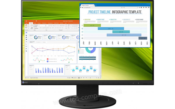 EIZO FlexScan EV2360-BK - Vue de face