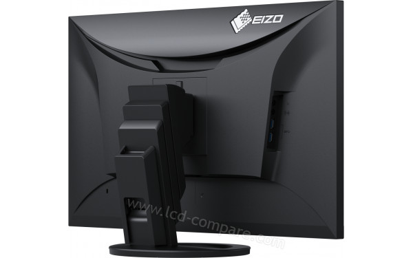 EIZO FlexScan EV2760-BK - Vue 3/4 arri&egrave;re en position basse