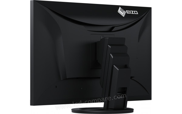 EIZO FlexScan EV2760-BK - Vue 3/4 arri&egrave;re en position basse