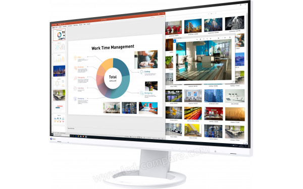 EIZO FlexScan EV2760-WT - Vue 3/4 droite