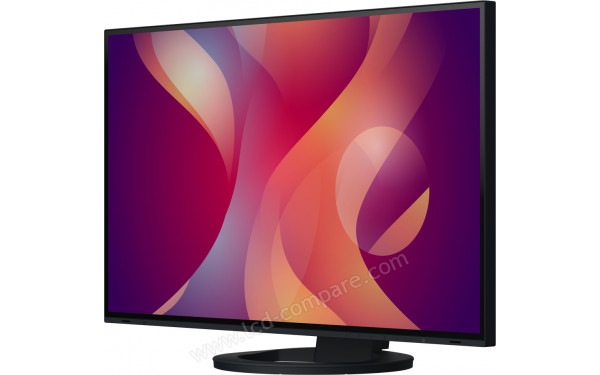EIZO FlexScan EV2795-BK - Vue 3/4 droite en position basse