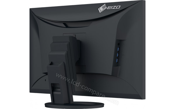 EIZO FlexScan EV2795-BK - Vue 3/4 arri&egrave;re en position basse