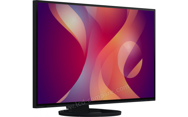 EIZO FlexScan EV2795-BK - Vue 3/4 gauche en position basse
