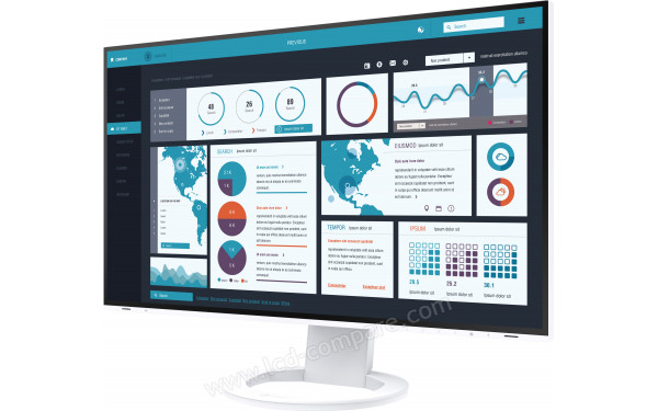 EIZO FlexScan EV2795-WT - Vue 3/4 droite