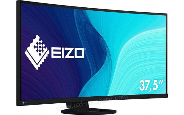 EIZO FlexScan EV3895-BK - Vue 3/4 gauche en position basse