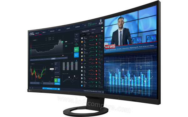EIZO FlexScan EV3895-BK - Vue 3/4 droite