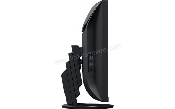 EIZO FlexScan EV3895-BK - Vue de profil gauche en position basse