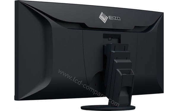 EIZO FlexScan EV3895-BK - Vue 3/4 arri&egrave;re en position basse