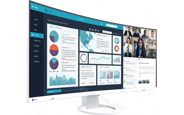 EIZO FlexScan EV3895-WT - Vue 3/4 gauche
