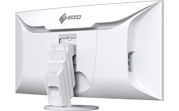 EIZO FlexScan EV3895-WT - Vue 3/4 arri&egrave;re en position basse