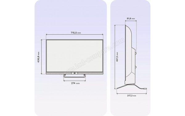 ESSENTIELB 32LED600 - Dimensions