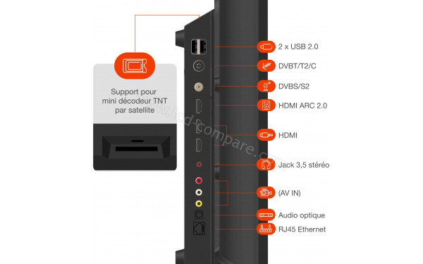 ESSENTIELB 55QLED308 - Connectiques