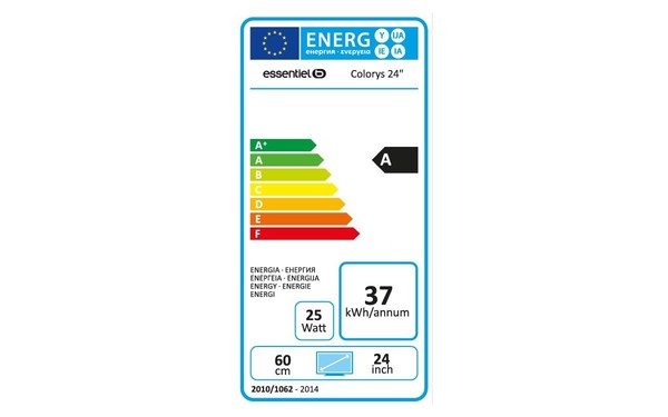 ESSENTIELB Colorys 24" Ardoise - &Eacute;tiquette &eacute;nergie