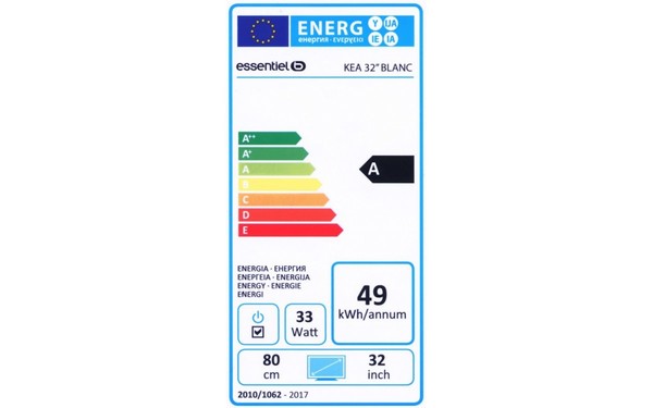 ESSENTIELB Kea 32" - &Eacute;tiquette &eacute;nergie