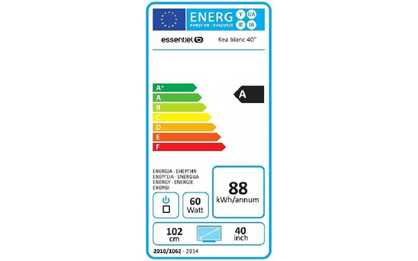 ESSENTIELB Kea 40 - &Eacute;tiquette &eacute;nergie
