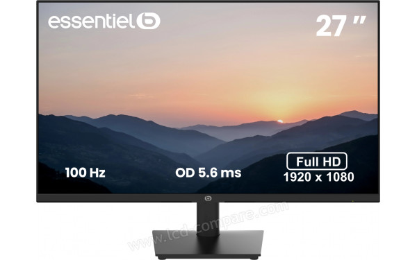 ESSENTIELB Pixel View 27 IPS 100 - Vue de face