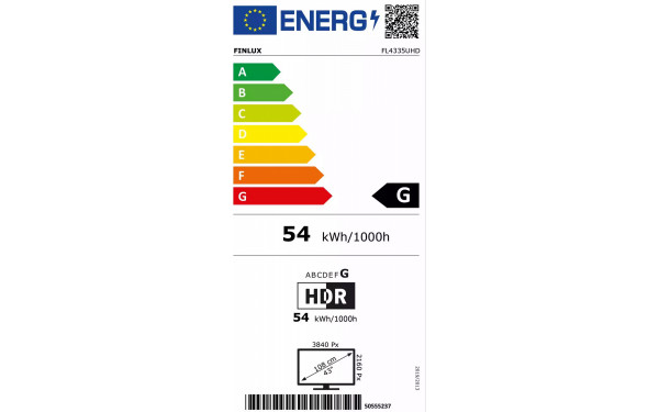 FINLUX FL4335UHD - &Eacute;tiquette &eacute;nergie v2
