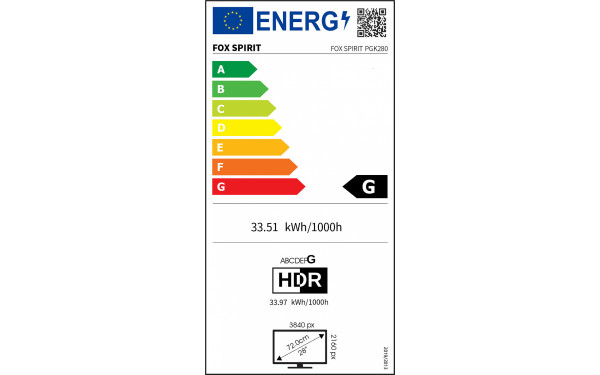 FOX SPIRIT PGK280 - &Eacute;tiquette &eacute;nergie v2