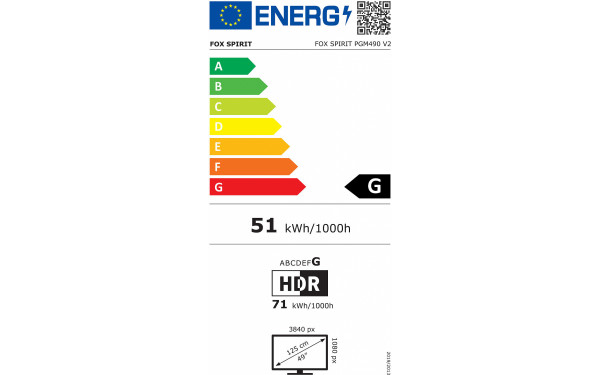 FOX SPIRIT PGM490 V2 - &Eacute;tiquette &eacute;nergie v2