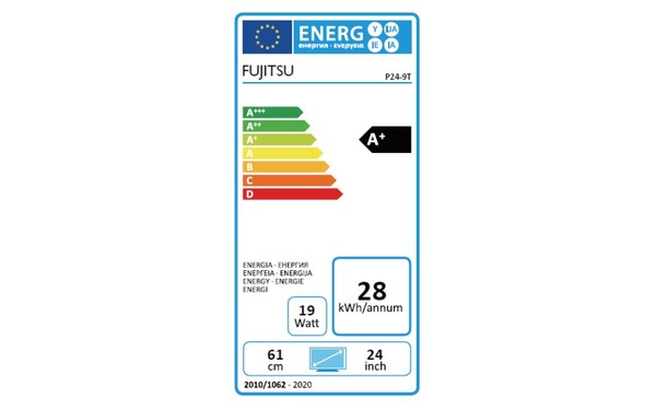FUJITSU P24-9 TE - &Eacute;tiquette &eacute;nergie