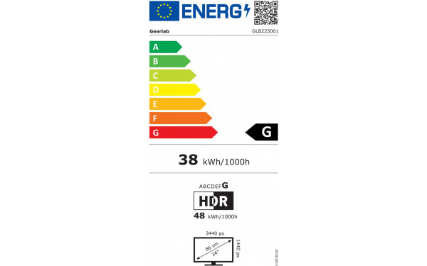 GEARLAB GLB225001 - &Eacute;tiquette &eacute;nergie v2