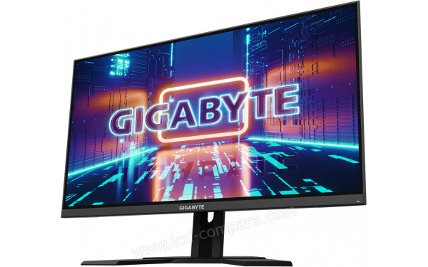 GIGABYTE G27F - Vue 3/4 droite (en contre-plong&eacute;e)