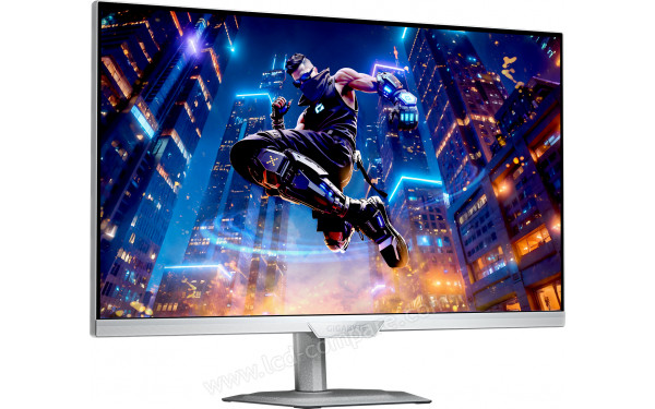 GIGABYTE M27UP ICE - Vue 3/4 gauche