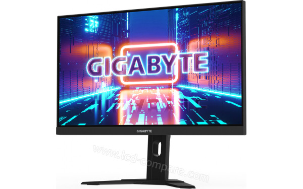 GIGABYTE M27U - Vue 3/4 droite