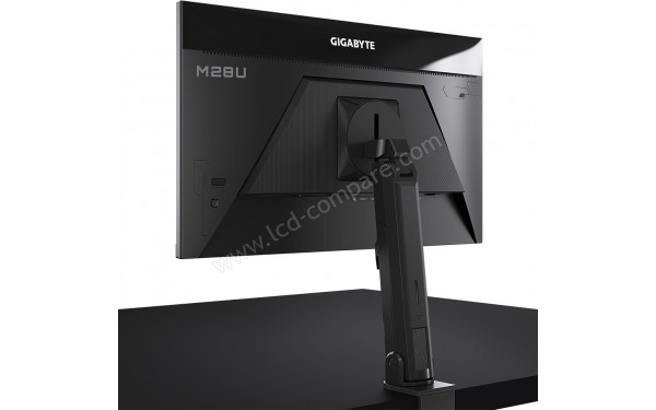 GIGABYTE M28U Arm Edition - Vue 3/4 arri&egrave;re