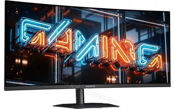 GIGABYTE MO34WQC36-EK - Vue 3/4 gauche
