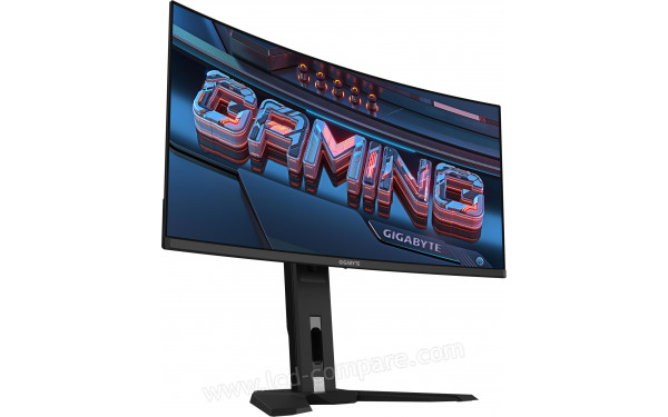 GIGABYTE MO34WQC-EK - Vue 3/4 gauche