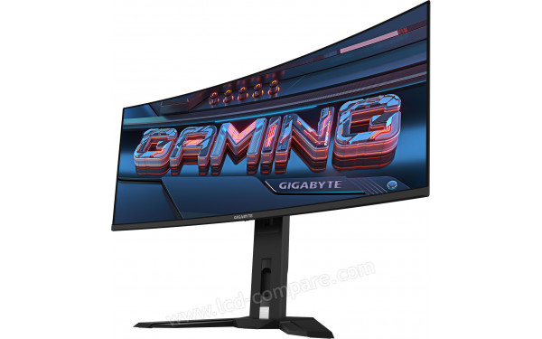 GIGABYTE MO34WQC-EK - Vue 3/4 droite