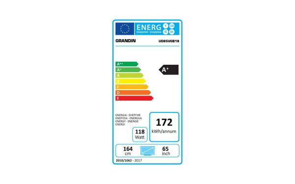 GRANDIN UD65VGB19 - &Eacute;tiquette &eacute;nergie