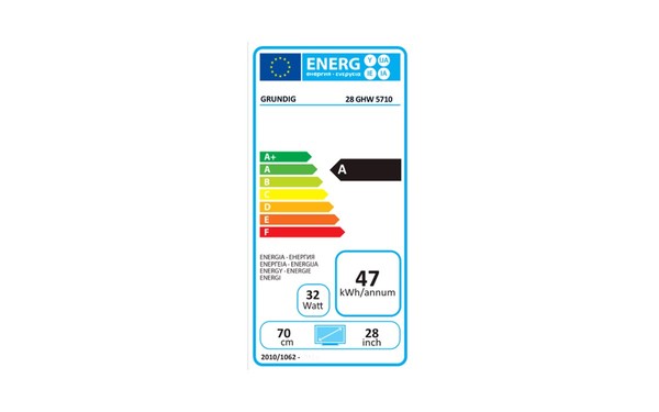 GRUNDIG 28GHW5710 - &Eacute;tiquette &eacute;nergie