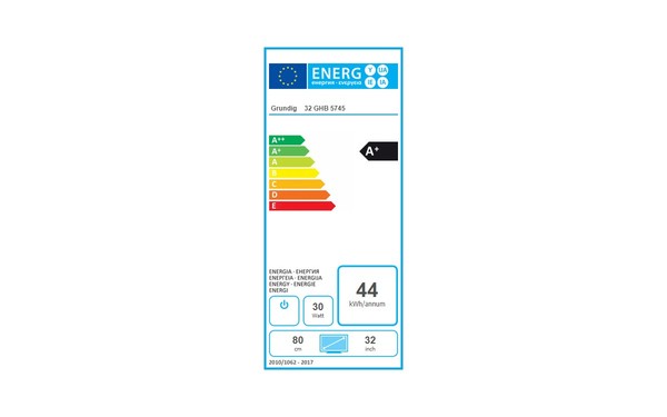 GRUNDIG 32GHB5745 - &Eacute;tiquette &eacute;nergie