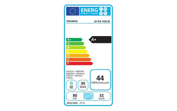 GRUNDIG 32VLE7422BL - &Eacute;tiquette &eacute;nergie