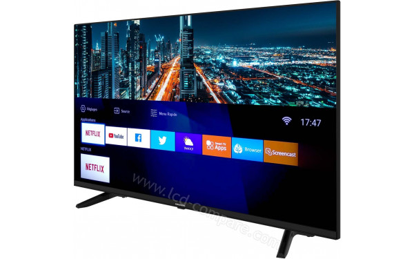 GRUNDIG 43GEU7800B - Vue 3/4 droite