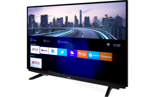 GRUNDIG 43GEU7900B - Vue 3/4 droite