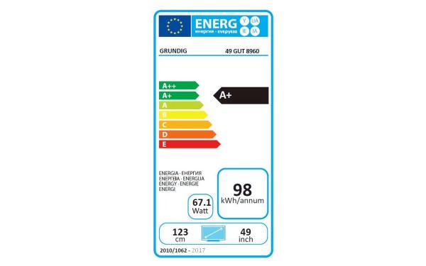 GRUNDIG 49GUT8960 - &Eacute;tiquette &eacute;nergie