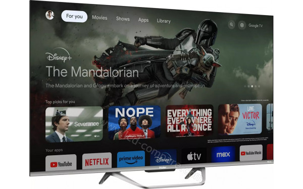 HAIER H55Q80FUX - Vue 3/4 gauche