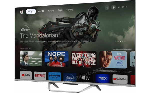 HAIER H55Q80FUX - Vue 3/4 droite