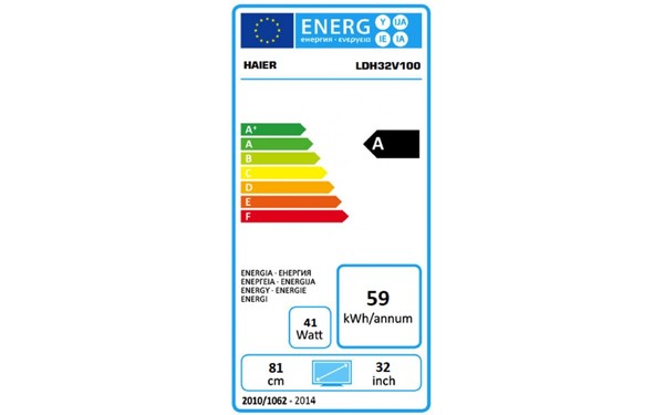 HAIER LDH32V100 - &Eacute;tiquette &eacute;nergie
