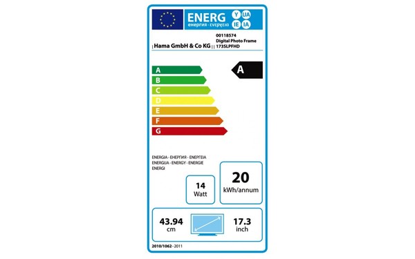 HAMA 173SLPFHD - &Eacute;tiquette &eacute;nergie
