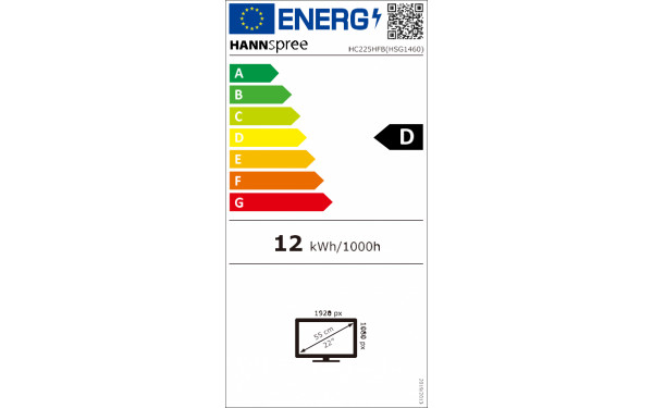 HANNSPREE HC225HFB - &Eacute;tiquette &eacute;nergie v2