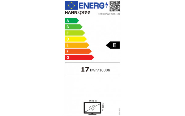 HANNSPREE HC240HFW - &Eacute;tiquette &eacute;nergie v2